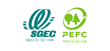 「森林認証」(SGEC/PEFC)を取得しています